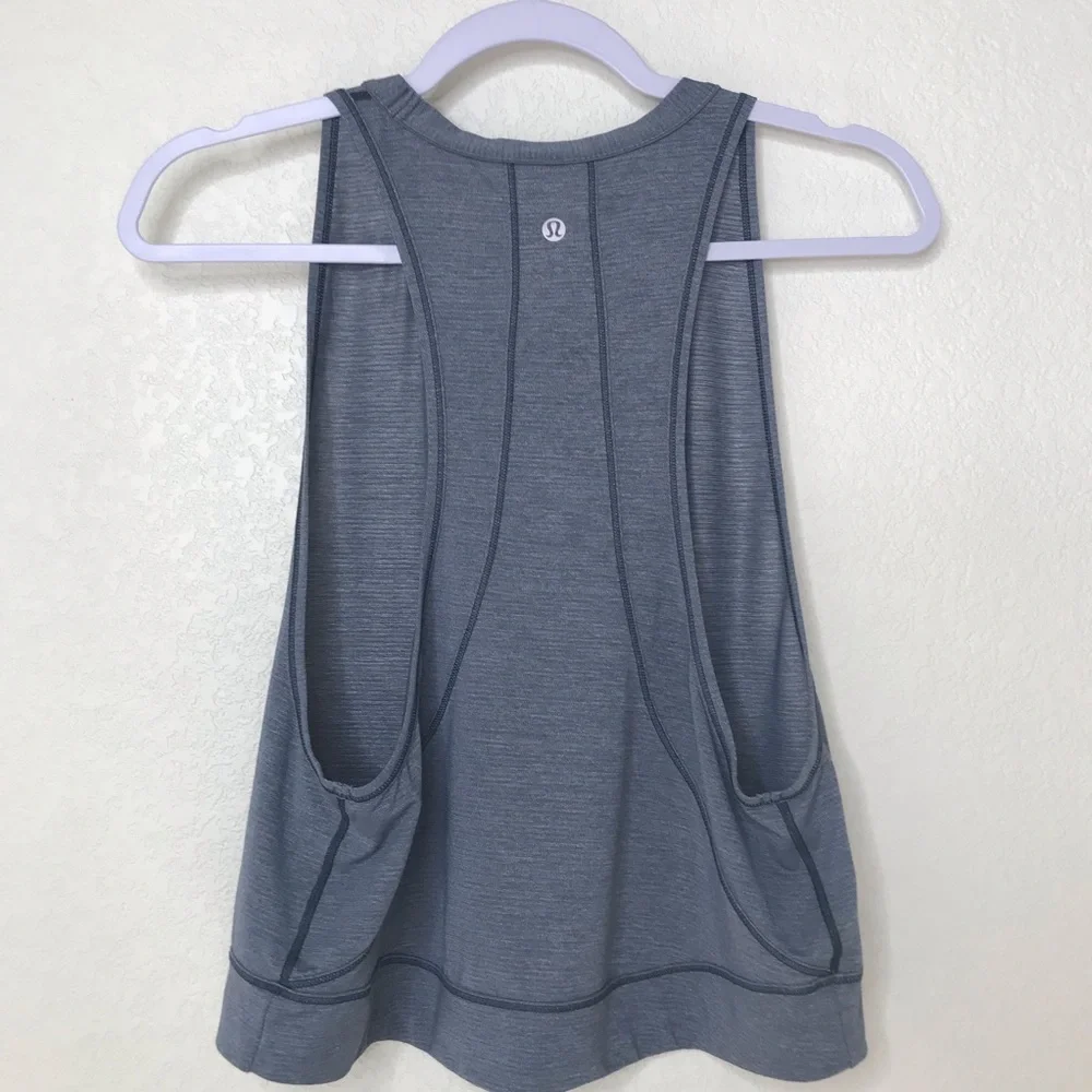 LULULEMON Pace Perfect Tank Heathered Sterling